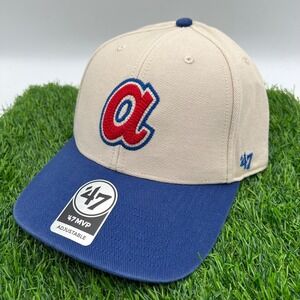 '47 Atlanta Braves Retro Fairfield Cooperstown Two Tone MVP Snapback A Frame Hat